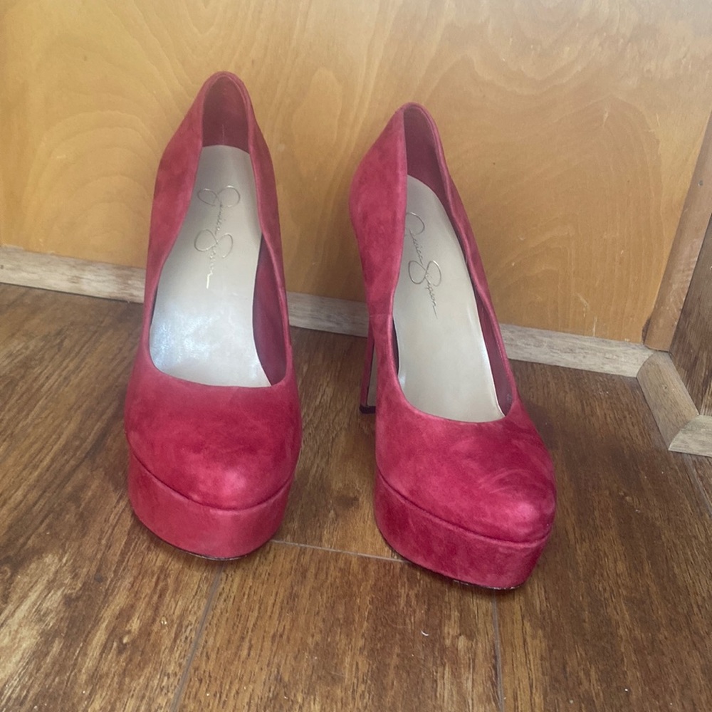 Jessica Simpson Red Platform Heels